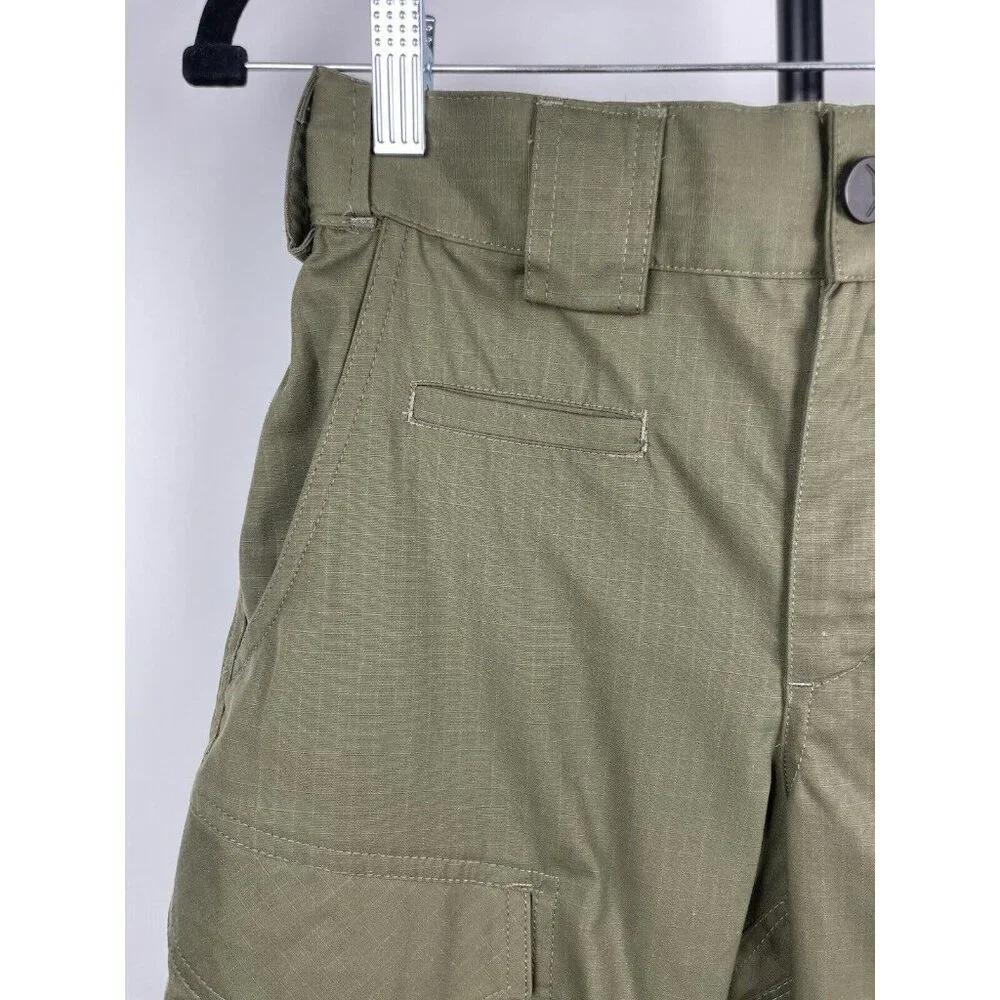 Vav Wear Olive Green Slim‎ Cargo Ripstop Multipocket Shorts XXS